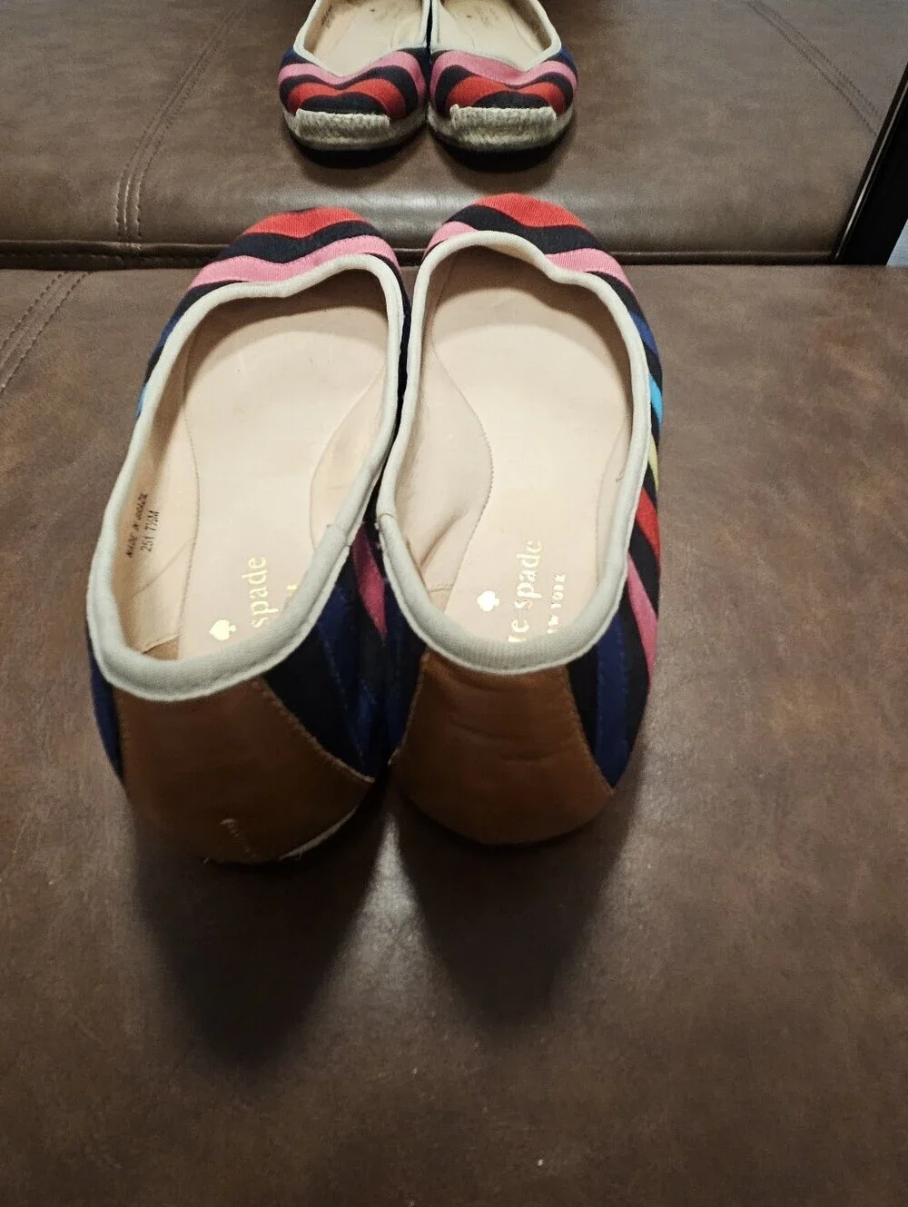 Kate Spade Multicolor Striped Canvas Espadrilles